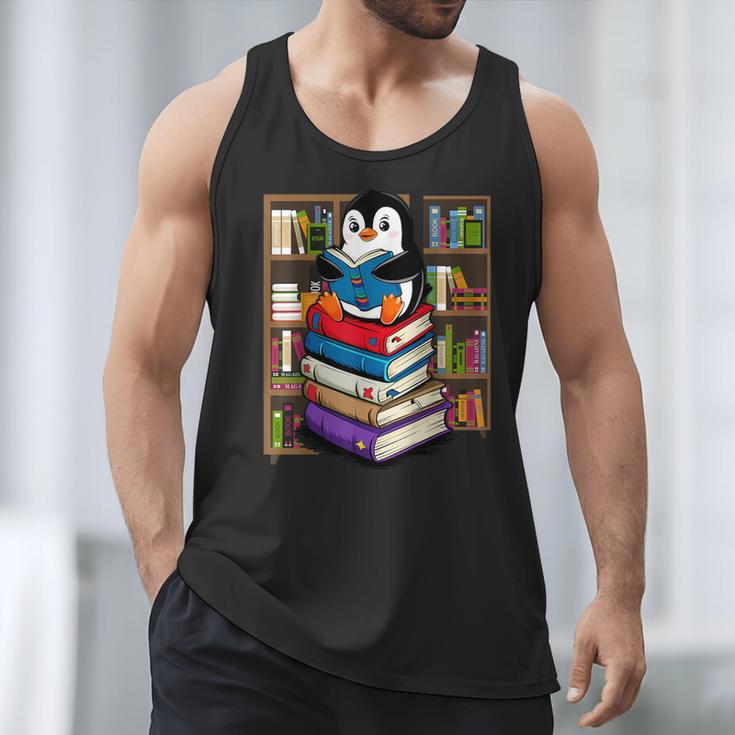 Teacher Librarian Kawaii Penguin Book Lover Penguin Men Tank Top