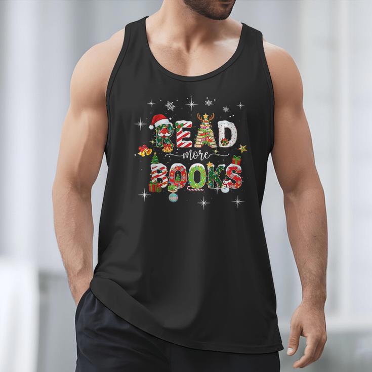 Teacher Read More Books Christmas Reading Bookworm Librarian Men Tank Top Teacher Read More Books Christmas Reading Bookworm Librarian Men Tank Top