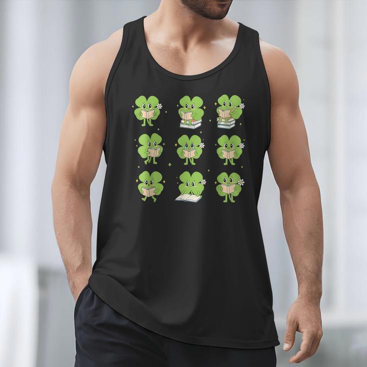 Teacher Reading Shamrock St Patrick’s Day Book Lover Kids Men Tank Top Teacher Reading Shamrock St Patrick’s Day Book Lover Kids Men Tank Top