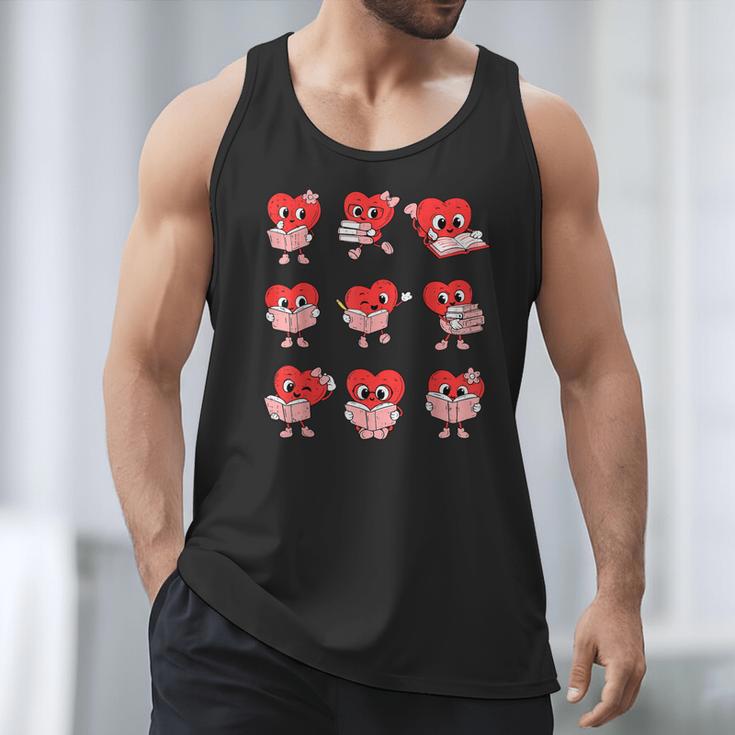Teacher Valentines Day Reading Book Lover Bookworm Library Men Tank Top Teacher Valentines Day Reading Book Lover Bookworm Library Men Tank Top