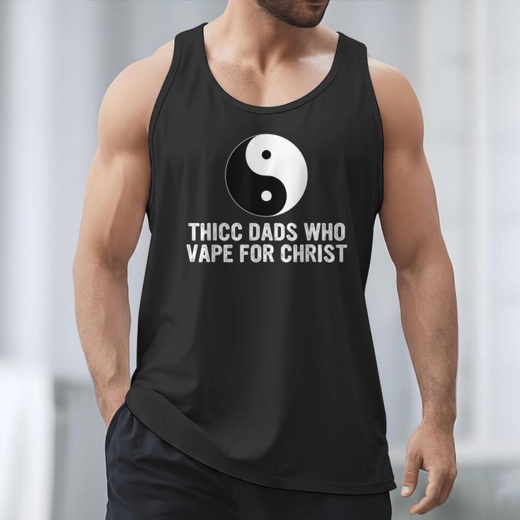 Thicc Dads Who Vape For Christ Father Day Men Tank Top