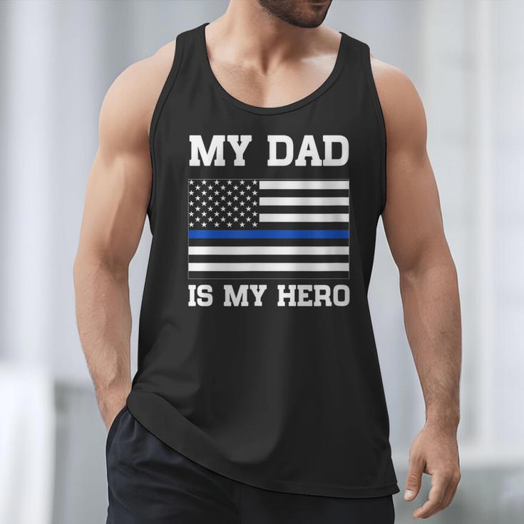 Thin Blue Line My Dad Is My Hero Son Daughter Of Cop Men Tank Top