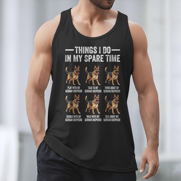 Things I Do In My Spare Time German Shepherd Dog Dad Mom Men Tank Top