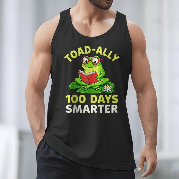 Toad-Ally 100 Days Smarter Frog Reading Book 100 School Day Men Tank Top