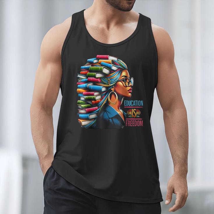 History Education Is Freedom Books Teacher Women Girls Men Tank Top