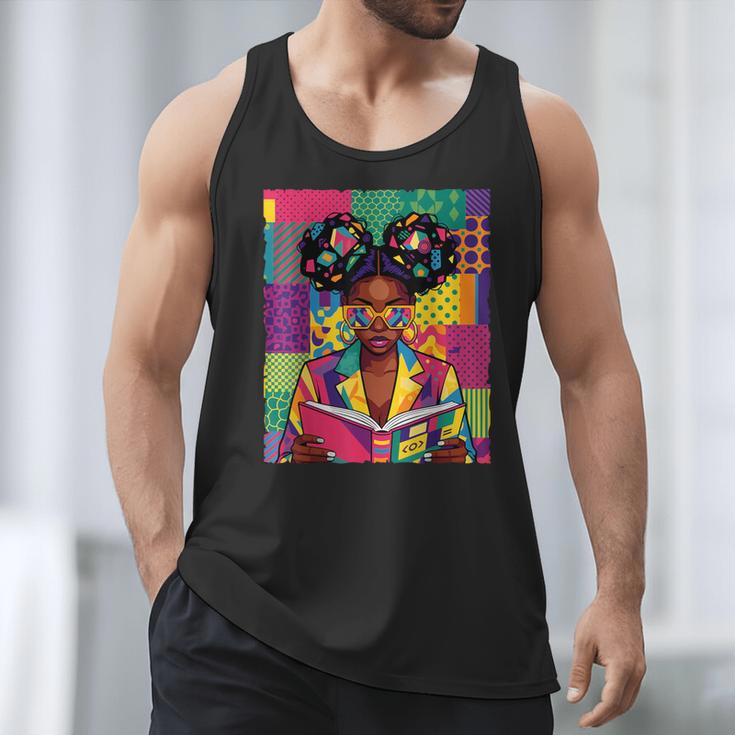 History Month Educated Black Women Girls Reading Book Men Tank Top