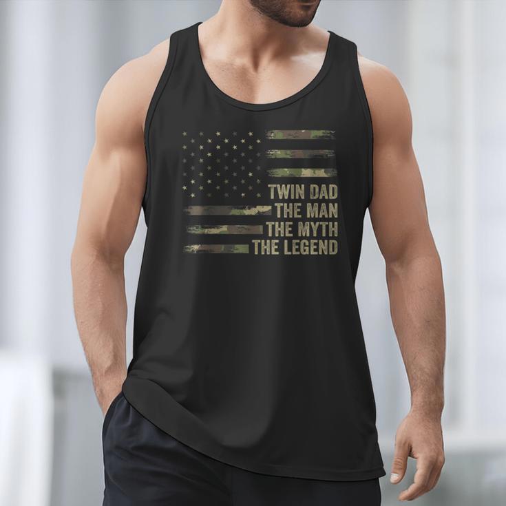 Twin Dad Camo USA Flag Twin Dad The Man The Myth The Legend Men Tank Top
