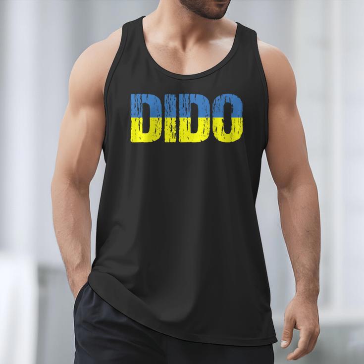 Ukrainian Dido Grandfather Dad Ukraine Flag Distressed Men Tank Top