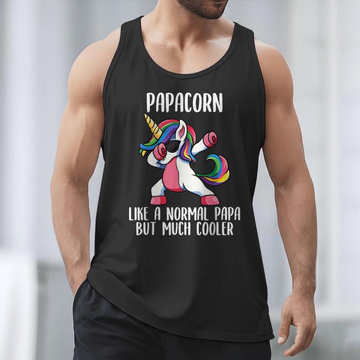 Unicorn Dad Girl Birthday Party Clothing Papacorn Men Tank Top