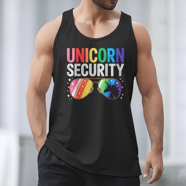 Unicorn Security Birthday Family Halloween Costume Mom Dad Men Tank Top