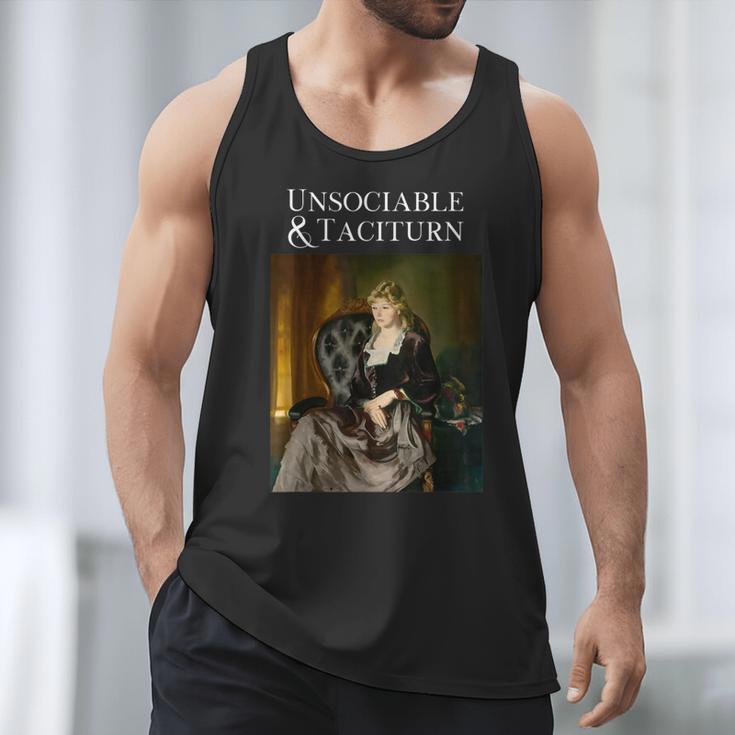 Unsociable And Taciturn Jane Austin Quote Book Classic Lit Men Tank Top