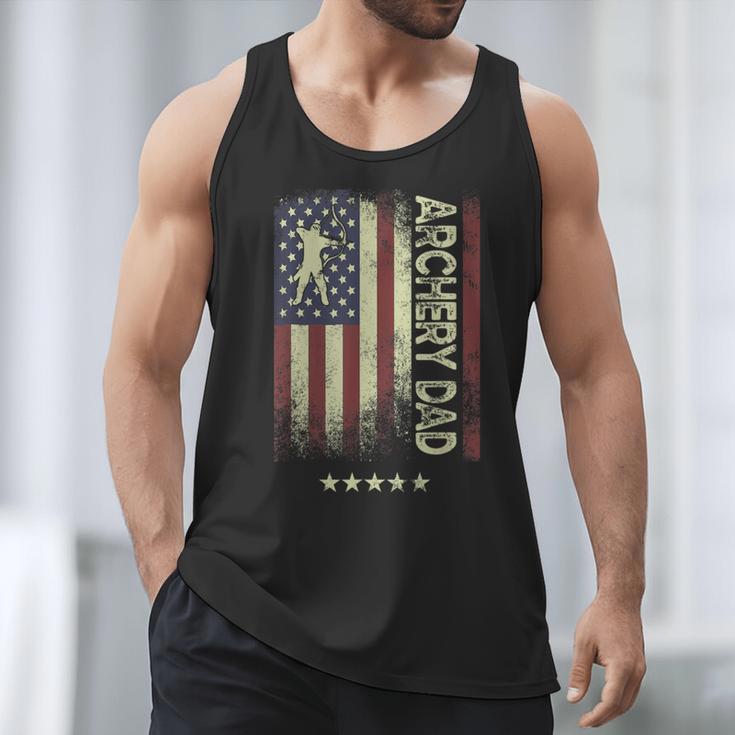 USA American Flag Archery Dad Men Tank Top
