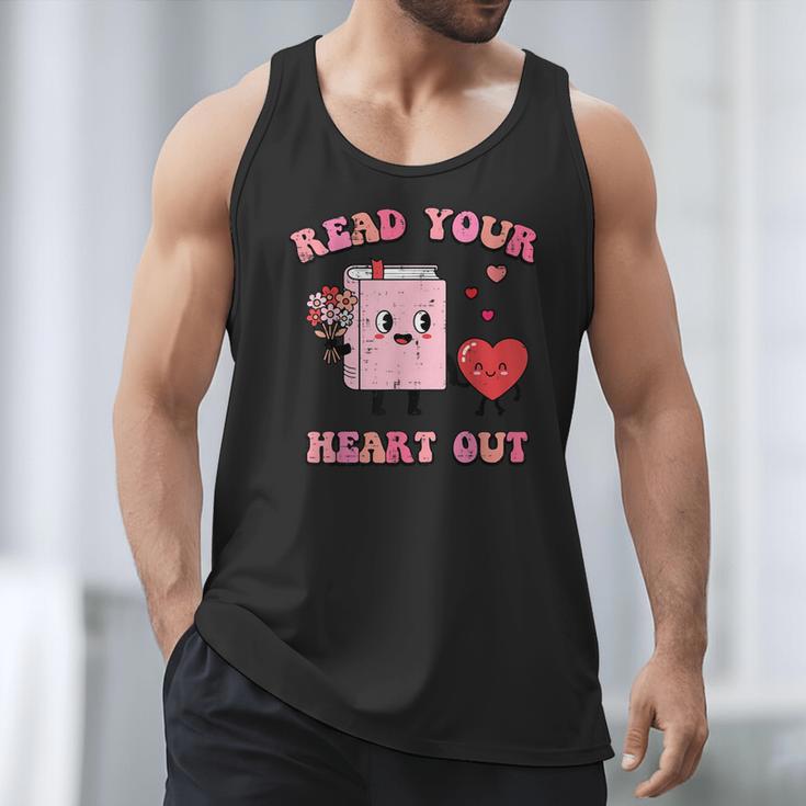 Valentines Day Book Read Your Heart Out Women Men Kids Men Tank Top