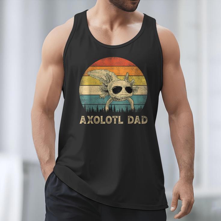 Vintage Axolotl Dad Axolotl Lovers Daddy Father's Day Men Tank Top