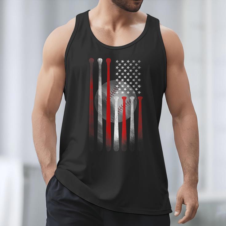 Vintage Baseball American Flag Classic Fit Tee For Dad And Mom Men Tank Top