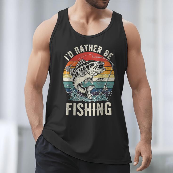 Vintage I'd Rather Be Fishing Graphic Bass Dad Boy Men Men Tank Top Vintage I'd Rather Be Fishing Graphic Bass Dad Boy Men Men Tank Top