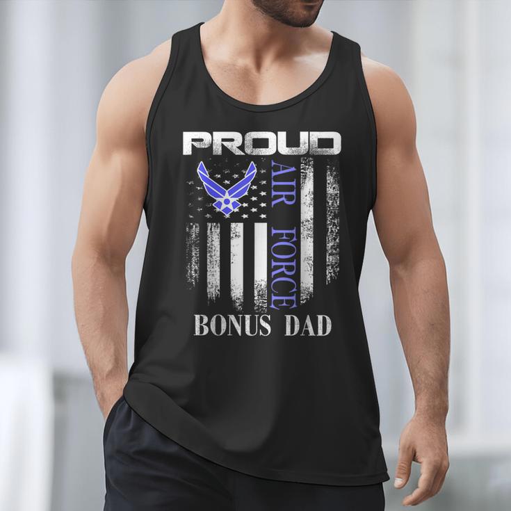 Vintage Proud Air Force Bonus Dad With American Flag Men Tank Top Vintage Proud Air Force Bonus Dad With American Flag Men Tank Top