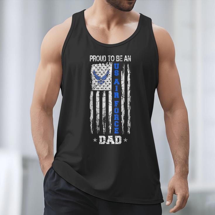 Vintage USA Flag Proud To Be An US Air Force Dad Men Tank Top