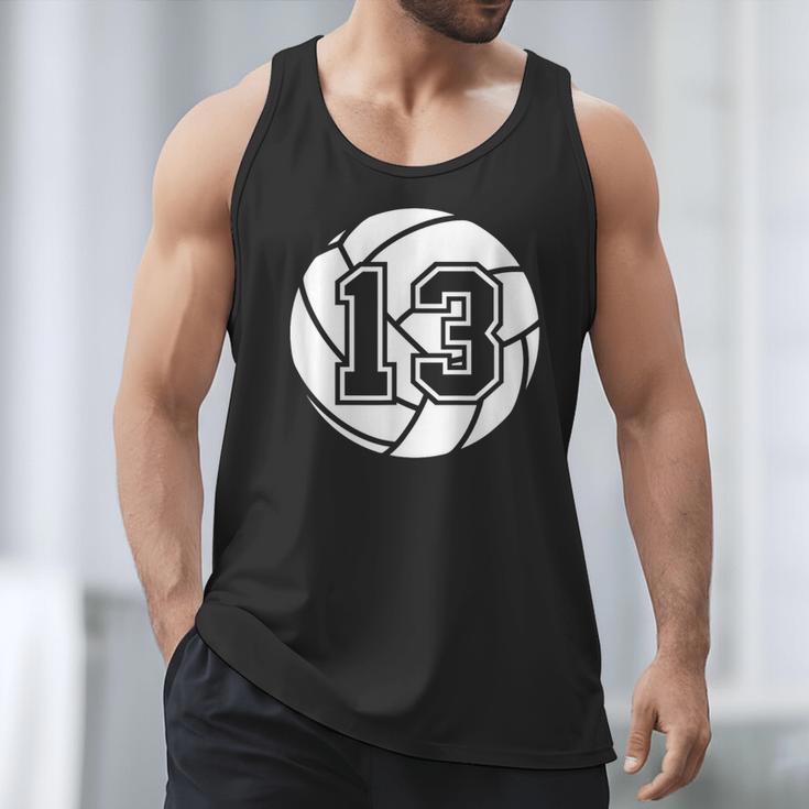 Volleyball Player 13 Volleyball Mom Dad Jersey Number 13 Men Tank Top