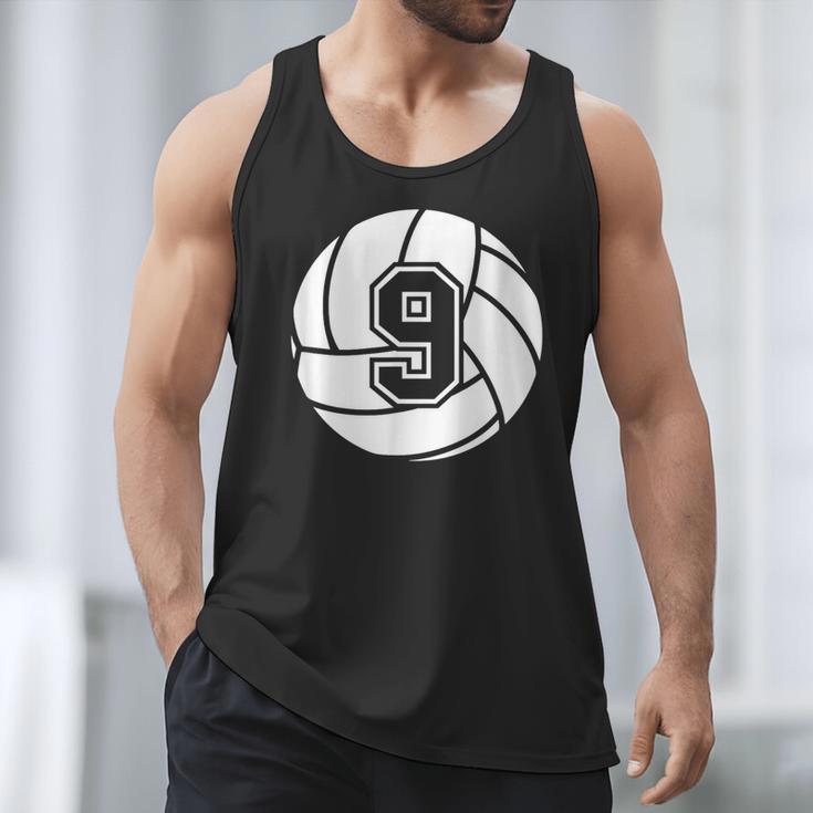 Volleyball Player 9 Volleyball Mom Dad Jersey Number 9 Men Tank Top