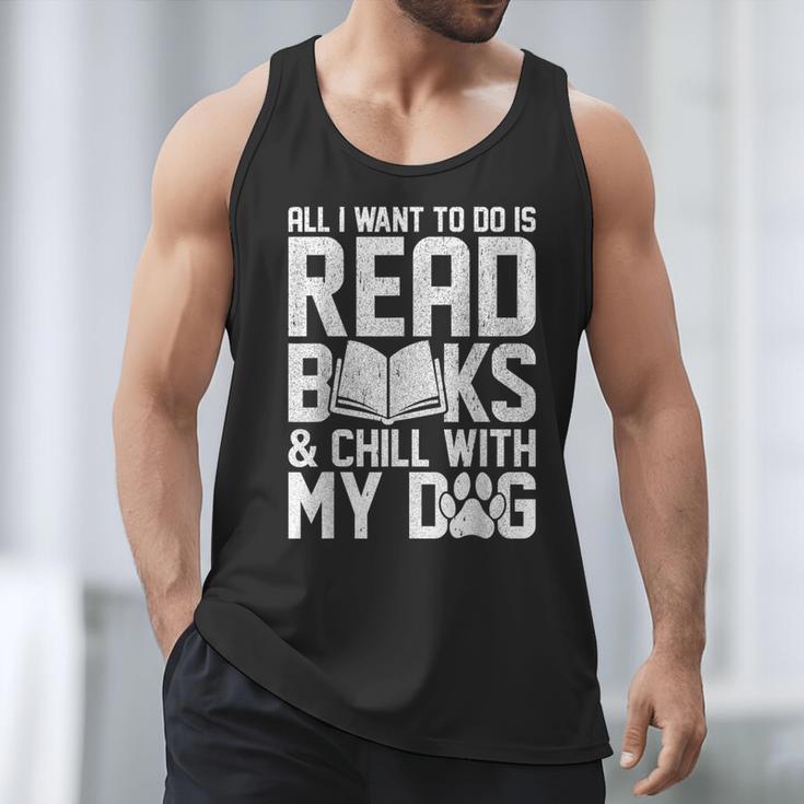 All I Want To Do Is Read Books Reading Dog Lovers Men Tank Top
