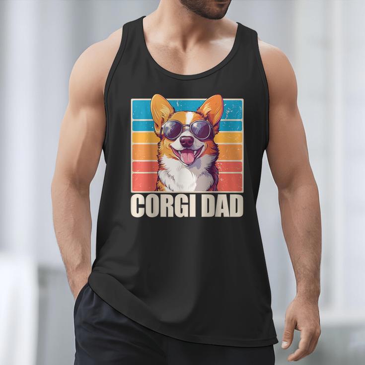 Welsh Corgi Pembroke Dog Corgi Dad -Adults Small Classic Fit Short Sleeve Cotton Polyester Blend Men Tank Top