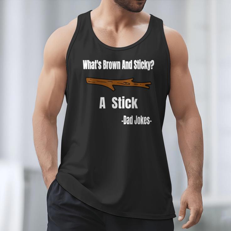 What's Brown And Sticky A Stick -Dad Jokes- Men Tank Top