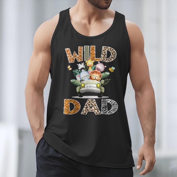 Wild Dad 1St Birthday Safari Jungle Animal Truck Men Tank Top