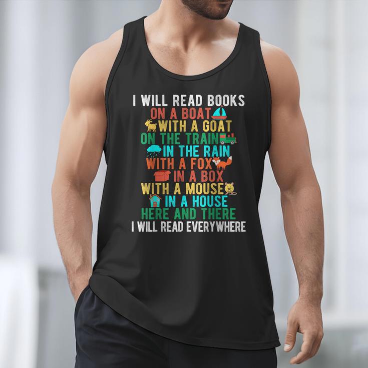I Will Read Book On Boat Words For Kids Men Tank Top