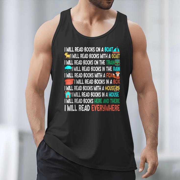 I Will Read Books On A Boat & Everywhere Reading Book Men Tank Top