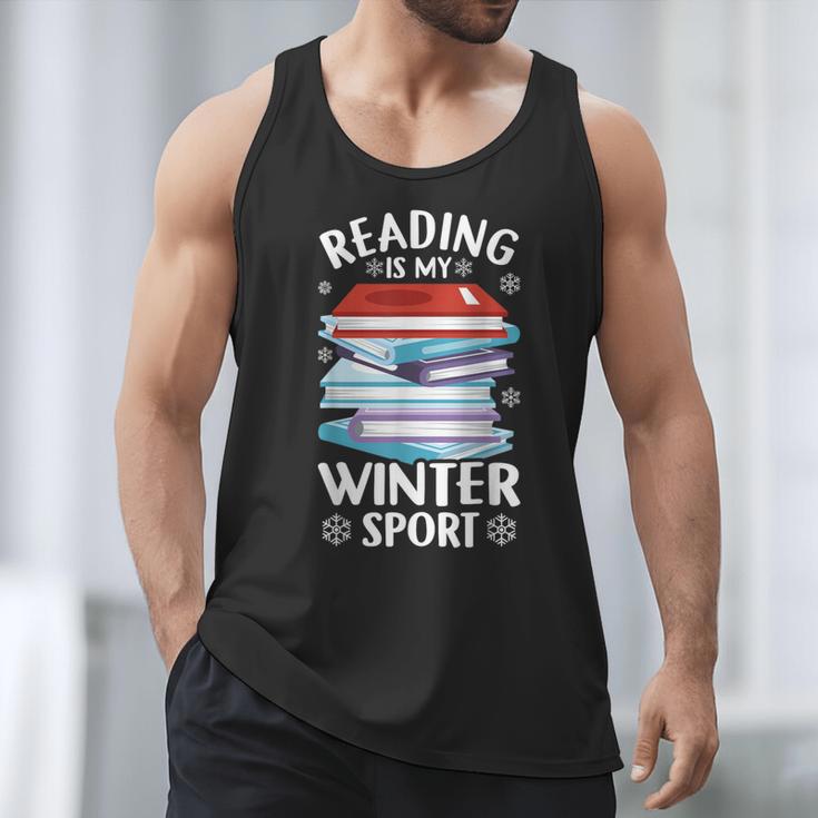 Winter Reading Book Bookworm Winter Men Tank Top