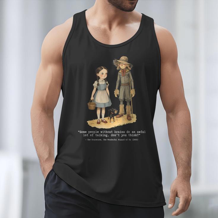 Wizard Of Oz Book Quote Scarecrow Dorothy Retro Drawing Men Tank Top Wizard Of Oz Book Quote Scarecrow Dorothy Retro Drawing Men Tank Top
