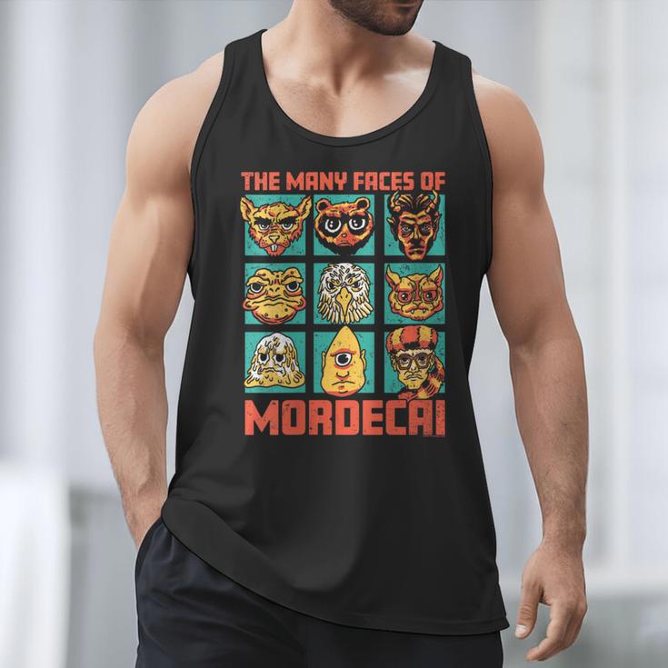 Women's DCC Many Faces Of Mordecai Grid Gamer Series Book Men Tank Top