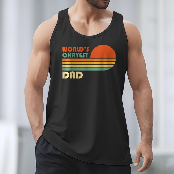 World's Okayest Dad Father Retro Vintage Men Tank Top World's Okayest Dad Father Retro Vintage Men Tank Top