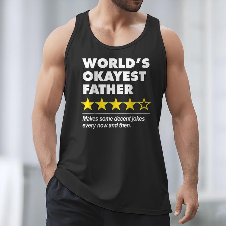 Worlds Okayest Father Dad Joke Review For Fathers Day Men Tank Top Worlds Okayest Father Dad Joke Review For Fathers Day Men Tank Top