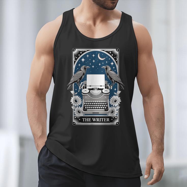 The Writer Typewriter Crow Writing Journalist Book Writer Men Tank Top The Writer Typewriter Crow Writing Journalist Book Writer Men Tank Top