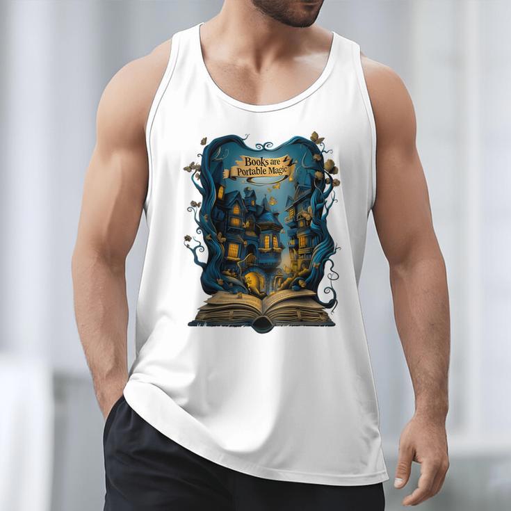 4 Books Are Portable Magic Bookish Reading Nerd Quote Men Tank Top 4 Books Are Portable Magic Bookish Reading Nerd Quote Men Tank Top