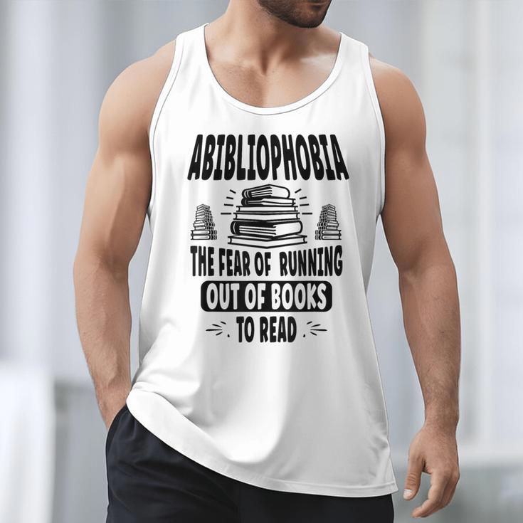 Abibliophobia Definition Book Reading Lover Fans Text Men Tank Top