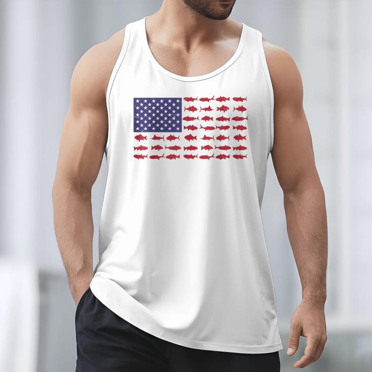 American Flag Fishing-Shirt Men Kids Bass Fish Dad Patriotic Men Tank Top
