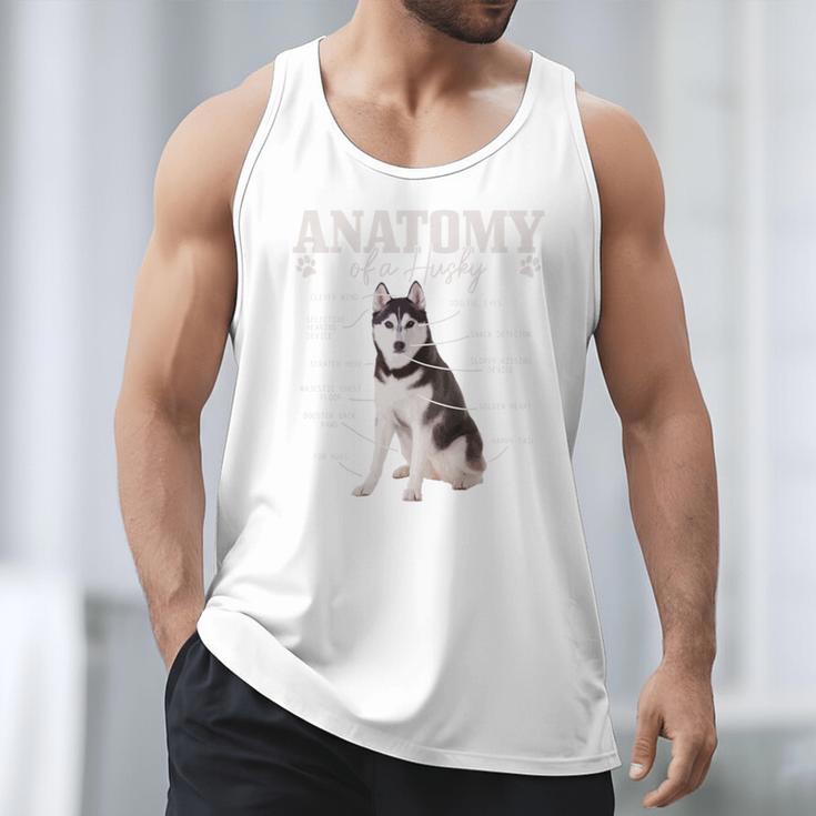 Anatomy Of A Siberian Husky Cute Dog Husky Mom Dad Men Tank Top
