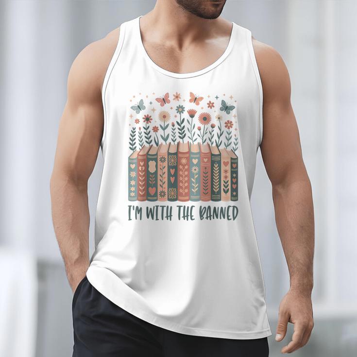 Im With The Banned Book Readers Librarian Read Banned Books Men Tank Top