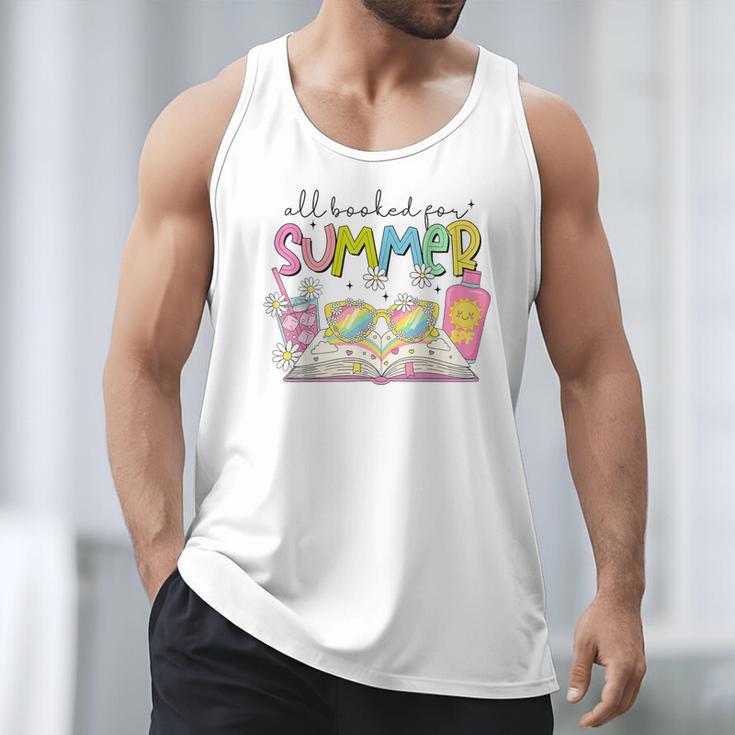 All Booked For Summer Reading Beach Floral Bookish Book Girl Men Tank Top