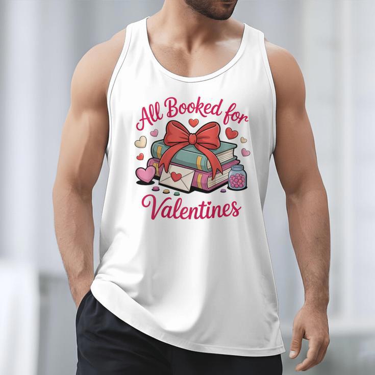 All Booked For Valentines Book Lover Teachers Men Tank Top