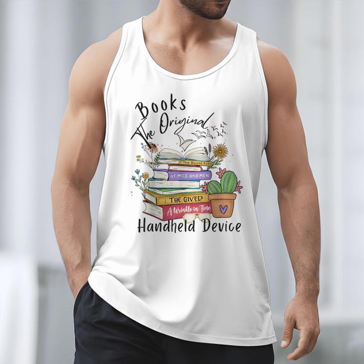 Books Original Handheld Device Reader Literacy Book Lover Men Tank Top Books Original Handheld Device Reader Literacy Book Lover Men Tank Top