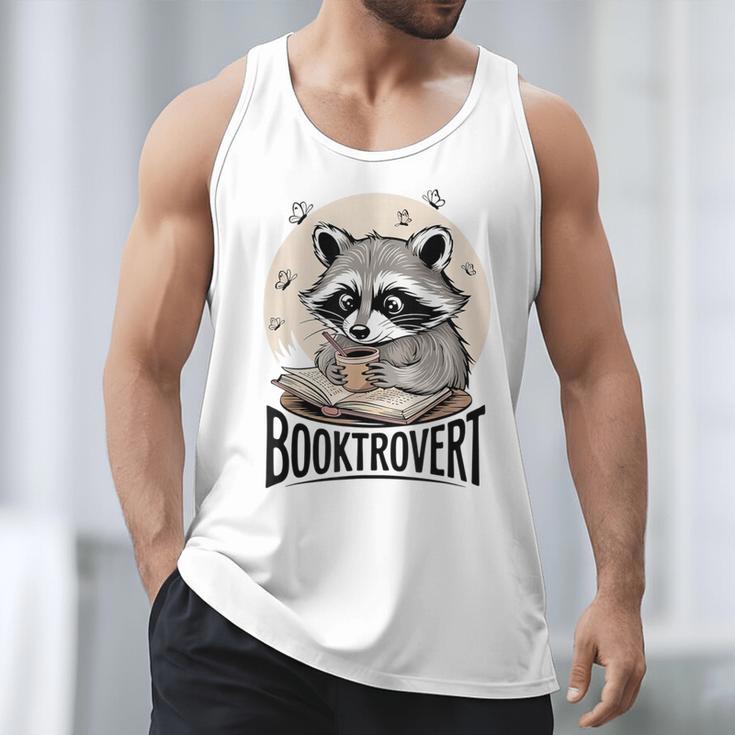 Booktrovert Raccoon Reading And Coffee For Book Lover Men Tank Top Booktrovert Raccoon Reading And Coffee For Book Lover Men Tank Top