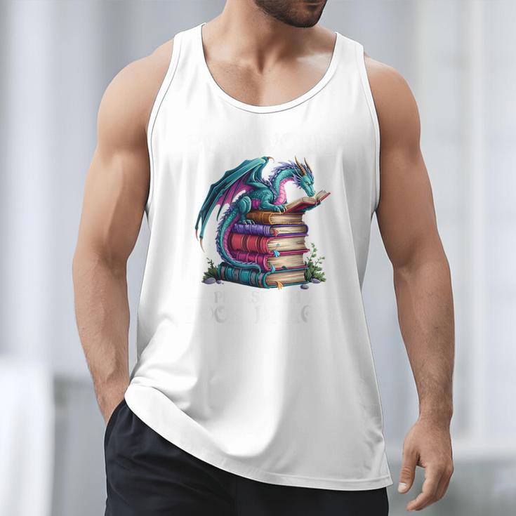 Bookworm Please I'm A Book Dragon Blue Dragon Men Tank Top