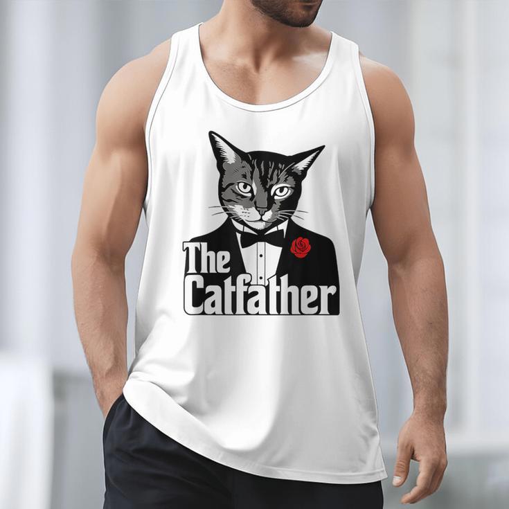 The Cat Father Cool Cat Dad Cat Lovers Men Tank Top