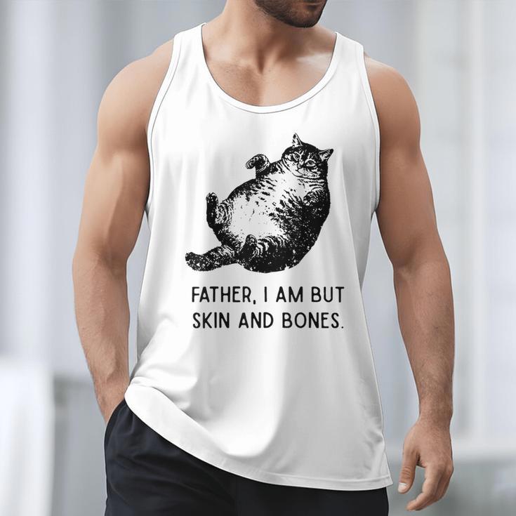 Cat Father I Am But Skin And Bones Cat Dad Meme Humor Men Tank Top