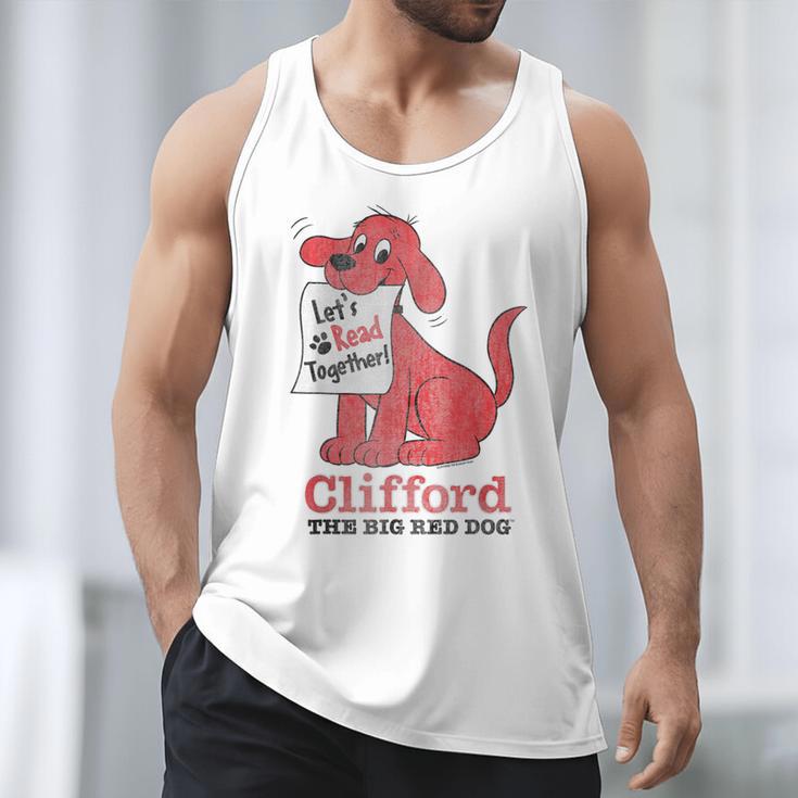 Clifford The Big Red Dog Let's Read Together Vintage Book Men Tank Top