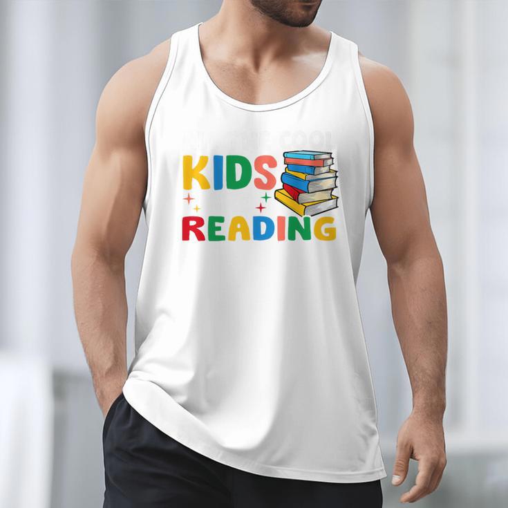 All The-Cool Kids Are Reading Teacher Book Lover Librarian Premium Men Tank Top